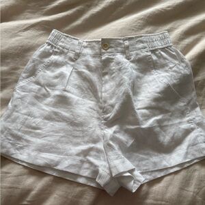 NWOT Madewell White The Neale Women’s Short in 100% Linen Size 6